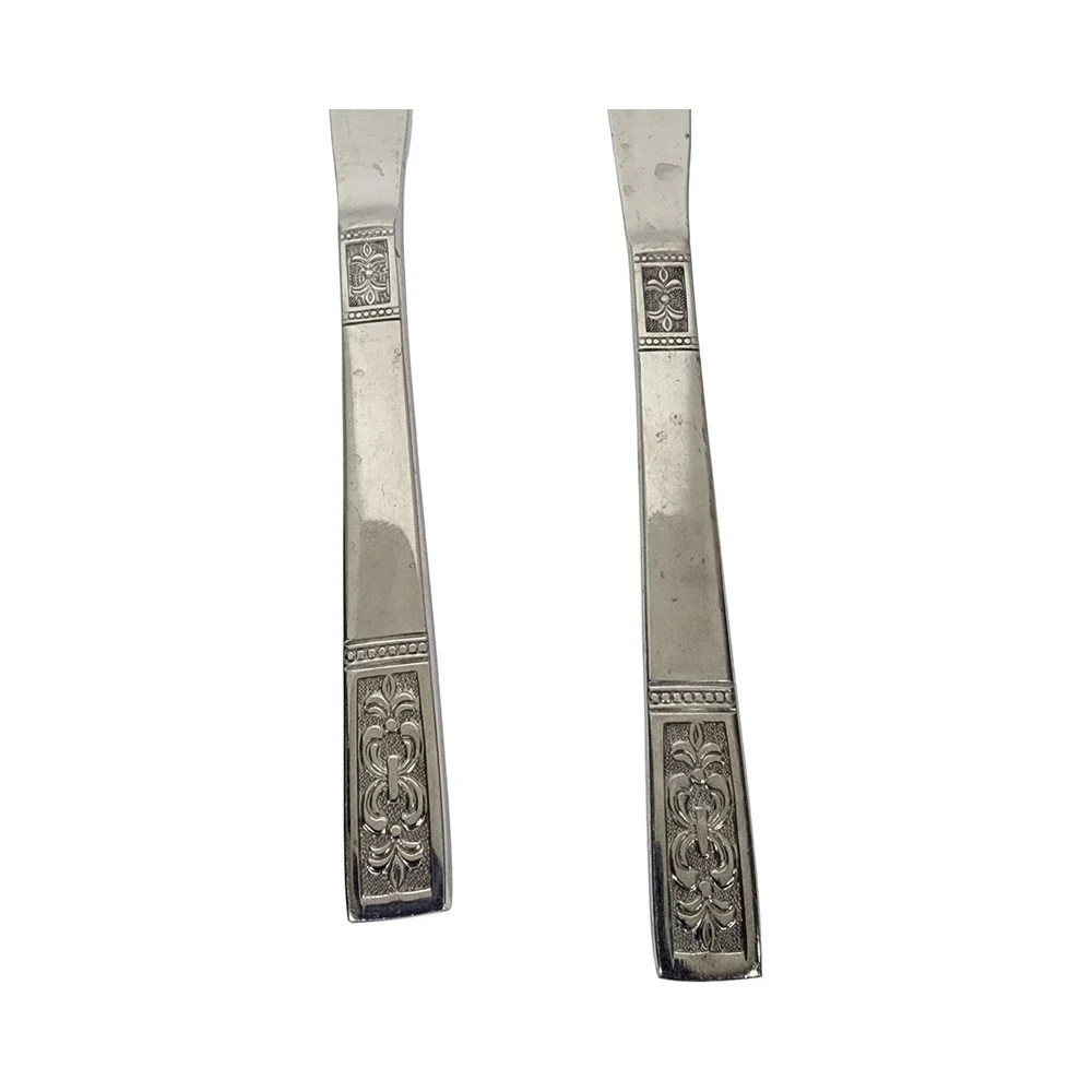 Customcraft Stainless Steel Butter Knives Or Spreaders Set of 2‎ Ornate Handle